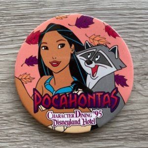 Pocahontas Disneyland Character Dining Pin 1995